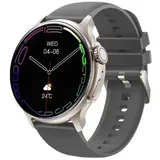 Emporia Watch Joy, Smartwatch für Herren & Damen, Fitnessuhr, Sportuhr, Senioren Gesundheitsuhr, Telefonfunktion, Bluetooth, Wecker, Grau