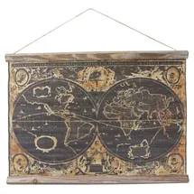 aubaho Dekoobjekt Landkarte Weltkarte historische Karte Wandkarte Antik-Stil Orbis Geogr