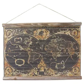 aubaho Dekoobjekt Landkarte Weltkarte historische Karte Wandkarte Antik-Stil Orbis Geogr