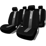 Sparco Komplettset SPC1011 Universal-Autositzbezüge vorne und hinten grau