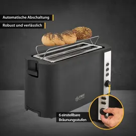 First Austria TZS First Austria Toaster 4 Scheiben, Langschlitz, | Schwarz