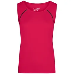 Damen Fitness Tanktop JN493, hellpink/titan, Größe S - hellpink/titan - S