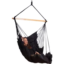 MacaMex SoftChair Black Hängesessel gepolstert wetterfest Uni schwarz