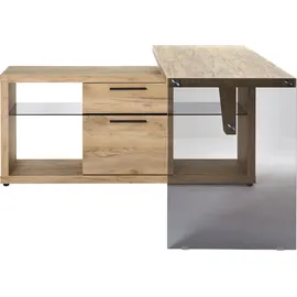Jahnke Eckschreibtisch LUX C 150 E Braun Eiche