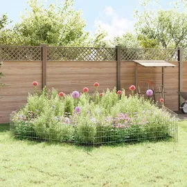 vidaXL Zaun-Set 95 x 50 cm Silber/Verzinkter Stahl