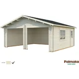 Palmako Holzgarage Roger 5,75 x 5,10 m transparent tauchimprägniert