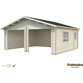 Palmako Holzgarage Roger 5,75 x 5,10 m transparent tauchimprägniert
