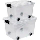 Kreher Rollbox Set 20 + 40 Liter 2-tlg. transparent