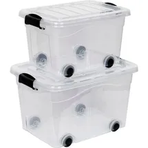 Kreher Rollbox Set 20 + 40 Liter 2-tlg. transparent