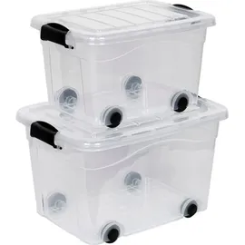 Kreher Rollbox Set 20 + 40 Liter 2-tlg. transparent