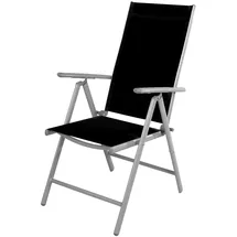 Mojawo Hochlehner Gartenstuhl 54 x 64 x 106 cm silber/schwarz