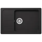 Schock Formhaus D-100LS A rechts aufliegend granit schwarz Handbetätigung 780 x 500 mm