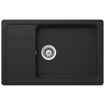 Schock Formhaus D-100LS A rechts aufliegend granit schwarz Handbetätigung 780 x 500 mm