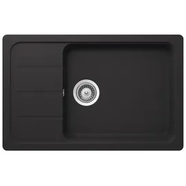 Schock Formhaus D-100LS A rechts aufliegend granit schwarz Handbetätigung 780 x 500 mm