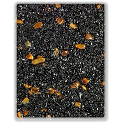 Terralith Farbmuster Edelsteinteppich - Tigerauge / Nero-