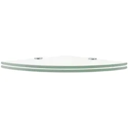vidaXL Eckregale 2 Stk. mit Verchromten Halterungen Glas Transparent