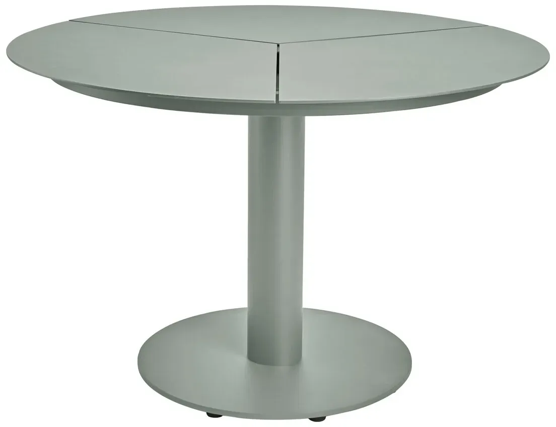 Gartenesstisch Peace aus Aluminium, modern rund, Nordic Green, für 4–5 Personen, Ø 110 cm
