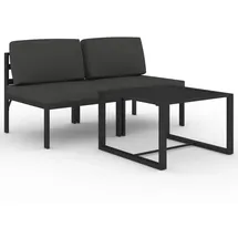 vidaXL Garten-Lounge-Set 3-tlg. anthrazit