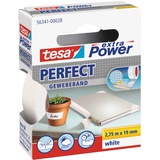 Tesa extra Power Perfect Gewebeband Weiß