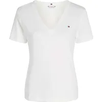 Tommy Hilfiger Slim Cody Kurzarm-T-Shirt Mit V-ausschnitt Nos Ecru