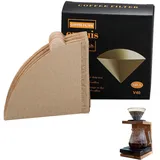 Kaffeefilter ungebleicht - Cone Kaffeefilter | Pour Over Cone Filters 1–4 Tassen, natürliches ungebleichtes Braun, 100 Stück in 1 Packung Kaffeefilter Cone Paper für Filterkaffeemaschine