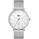 Lacoste Analog Quarzuhr für Herren mit Silbernes Edelstahl-Mesh-Gliederarmband - 2011201