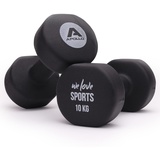 Apollo Hantel Set Kurzhantel | 2 Hanteln | 2x10kg Hantelset | Gewichte für Krafttraining | Kurzhanteln 2er Set | Fitness Hanteln für Frauen & Männer | Dumbbells | Hanteln 10kg | Hantel Gewichte