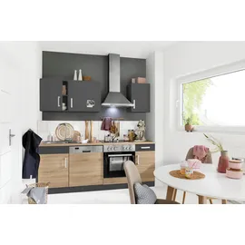 kochstation Küchenzeile KS-Gera 210 cm beige/grau