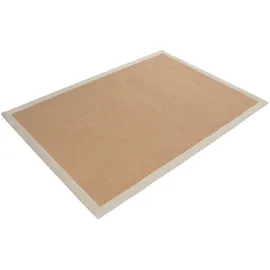 carpetfine Sisalteppich CARPETFINE "Sisal , auch als Läufer erhältlich", beige (creme), B:160cm H:5mm L:230cm, Sisal, Teppiche, Sisalteppich, mit farbiger Bordüre, Anti Rutsch Rückseite, viele Größen, Wohnzimmer