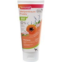 beaphar 17739 Bio Shampoo Welpentraum für Hundewelpen, angereichert mit Kirschblüten und Papaya aus biologischem Anbau, 200 ml, Weiß