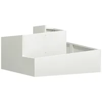 VidaXL Pflanzer Weiß 80x80x50 cm aus Kunststoff