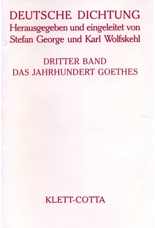 Deutsche Dichtung Band 3 (Deutsche Dichtung, Bd. 3), Gebunden