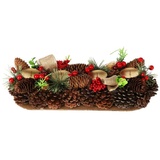 HOME STYLING Home & Adventskranz mit Zapfen, Kerzenhalter, 41 cm