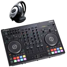 Roland DJ-707M Mobiler DJ-Controller mit Kopfhörer,