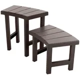 Intex Beistelltisch 2 x 60 cm + 2 x 42 cm dunkelbraun 2,21 m