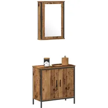 vidaXL Badezimmermöbel Set 2 pcs Braun 60 x 30 x 60 cm Holzwerkstoff