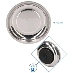 Edelstahl-Magnet-Teller, Ø 15 cm