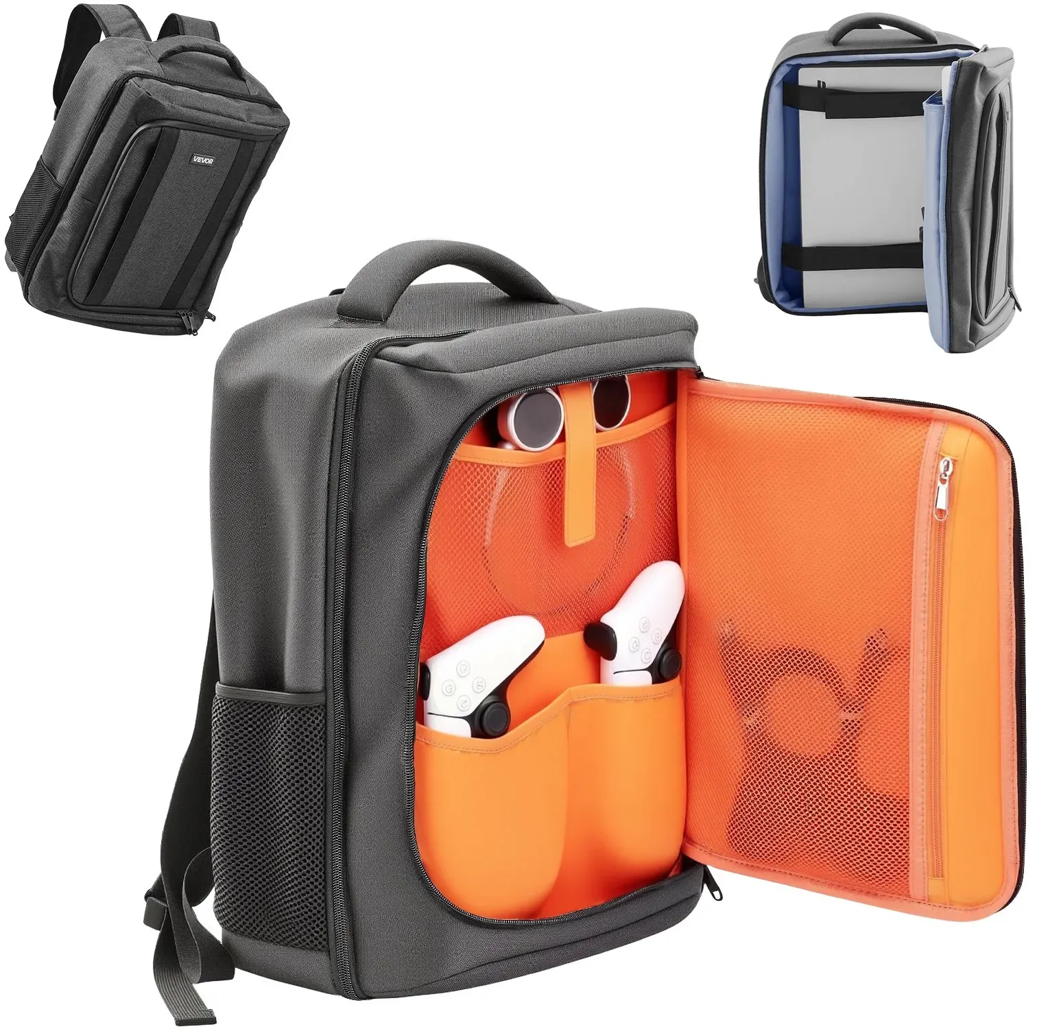 VEVOR PS5 Rucksack Dual Schulter Reisetasche für Playstation 5 PS5 Slim Nylon