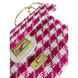 COLLEZIONE ALESSANDRO Umhängetasche Amica mit Hahnentrittmuster von collezione alessandro - fuchsia