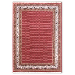 Orientteppich Mir Boteh Plain 300 x 400 cm Wolle Rot