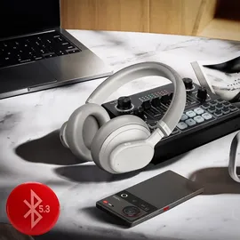 forcell F-AUDIO Kabellose Over-Ear-Kopfhörer ANC Touch Beat Bluetooth Kopfhörer 500mAh Grau