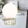 GLOBO Tischlampe Rund Opal Weiß