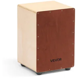 Vevor Cajon, Kistentrommel, mit internen Snare-Drähten, kompakte & leichte Drum-Box aus Holz, Trommel-Musikinstrument mit Silikonfüßen, abgerundeten Kanten, für Anfänger & Profis, 255x255x380 mm