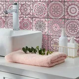 Fliesenaufkleber 15X15 CM Rosa Mandala Klebefliesen Küchenrückwand Folie Selbstklebende Fliesen Fliesenaufkleber Küche Badezimmer Fliesenfolie Vinyl Selbstklebend Wasserdicht