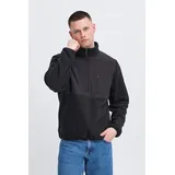 Blend Fleecepullover "BHMARIO Sweatshirt halfzipp", Herren, Gr. XL, schwarz, Fleece, Obermaterial: 100% Polyester, unifarben, regular fit hüftlang, Rundhals, eingefasste Kante, Sweatshirts Fleecepullover