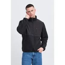 Blend Fleecepullover "BHMARIO Sweatshirt halfzipp", Herren, Gr. XL, schwarz, Fleece, Obermaterial: 100% Polyester, unifarben, regular fit hüftlang, Rundhals, eingefasste Kante, Sweatshirts Fleecepullover