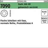 Industrial Quality Supplies ISO 7090 Flache Scheibe Stahl 48mm (52x92x8 ) galvanisch verzinkt mit Fase Ohne Formfangabe