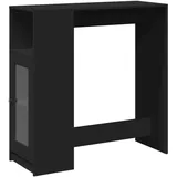 vidaXL Bartisch mit Regal Schwarz 101x40x103,5 cm Holzwerkstoff