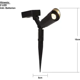 STAR 480-60, Solarstab, Plastik, Schwarz, 15 x 5 x 20 cm, 2er Set
