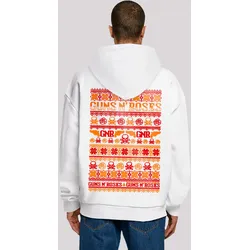 Kapuzenpullover F4NT4STIC "Guns n' Roses Weihnachten Christmas", Herren, Gr. S, weiß, Obermaterial: 100% Baumwolle, casual, oversize, Langarm, Pullover, Musik,Band,Logo